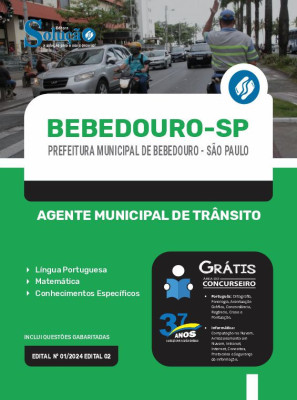 Apostila Prefeitura de Bebedouro - SP em PDF  - Agente Municipal de Trânsito - Imagem 1