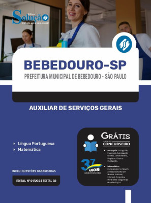 Apostila Prefeitura de Bebedouro - SP em PDF  - Auxiliar de Serviços Gerais - Imagem 1