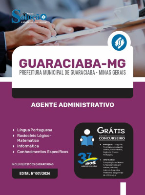 Apostila Prefeitura de Guaraciaba - MG  - Agente Administrativo - Imagem 3