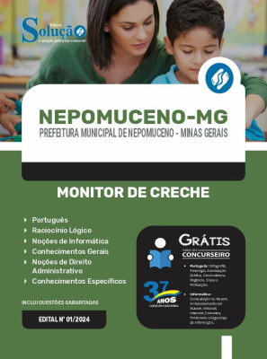 Apostila Prefeitura de Nepomuceno - MG em PDF  - Monitor de Creche - Imagem 1