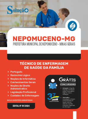 Apostila Prefeitura de Nepomuceno - MG em PDF  - Técnico de Enfermagem de Saúde da Família - Imagem 1