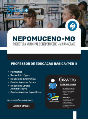 Apostila Prefeitura de Nepomuceno - MG em PDF  - Professor de Educação Básica (PEB I) - Imagem 1