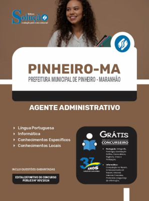 Apostila Prefeitura de Pinheiro - MA em PDF  - Agente Administrativo - Imagem 1