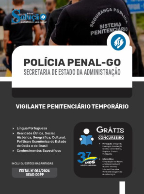 Apostila Polícia Penal GO em PDF  - Vigilante Penitenciário Temporário - Imagem 1
