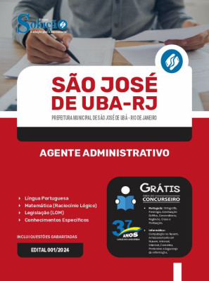 Apostila Prefeitura de São José de Ubá - RJ em PDF  - Agente Administrativo - Imagem 1