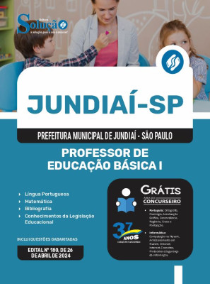 Apostila Prefeitura de Jundiaí - SP em PDF  - Professor de Educação Básica I - Imagem 1
