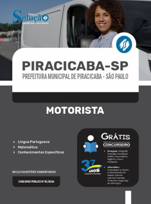 Apostila Prefeitura de Piracicaba - SP  - Motorista - Imagem 3