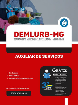 Apostila DEMLURB-MG  - Auxiliar de Serviços - Imagem 3