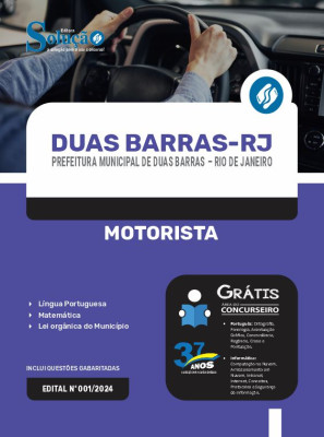 Apostila Prefeitura de Duas Barras - RJ em PDF  - Motorista - Imagem 1