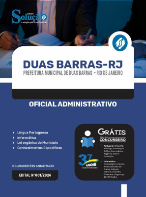 Apostila Prefeitura de Duas Barras - RJ em PDF  - Oficial Administrativo - Imagem 1