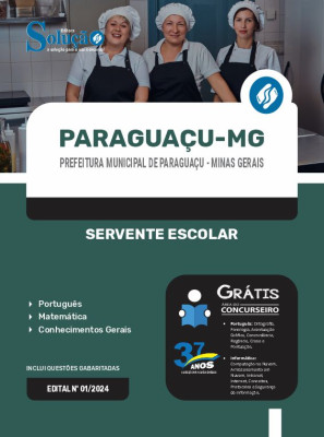 Apostila Prefeitura de Paraguaçu - MG  - Servente Escolar - Imagem 3