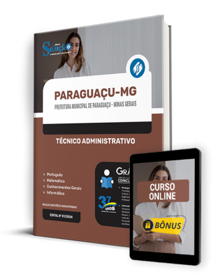 Apostila Prefeitura de Paraguaçu - MG  - Técnico Administrativo - Imagem 1