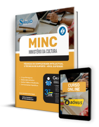 Capa Apostila MINC (Ministério da Cultura)  - Técnicas de Complexidade Intelectual e Técnicas de Suporte - Nível Superior
