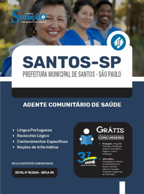 Apostila Prefeitura de Santos - SP em PDF  - Agente Comunitário de Saúde - Imagem 1