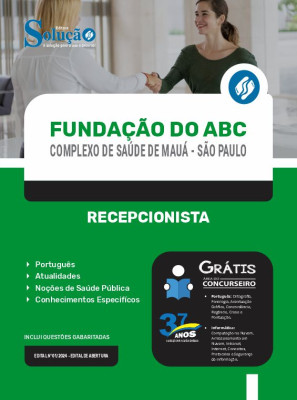Apostila Fundação do ABC - Complexo de Saúde de Mauá - SP  - Recepcionista - Imagem 3