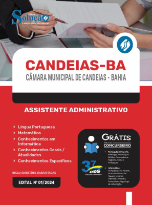 Apostila Câmara de Candeias - BA  - Assistente Administrativo - Imagem 3