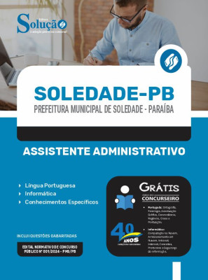 Apostila Prefeitura de Soledade - PB em PDF  - Assistente Administrativo - Imagem 1