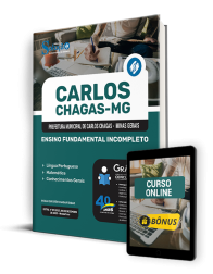 Capa Apostila Prefeitura de Carlos Chagas - MG  - Ensino Fundamental Incompleto