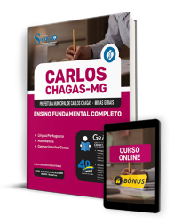 Capa Apostila Prefeitura de Carlos Chagas - MG  - Ensino Fundamental Completo