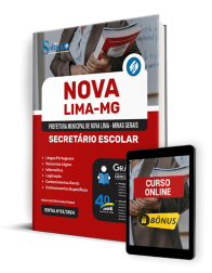 Capa Apostila Prefeitura de Nova Lima - MG  - Secretário Escolar