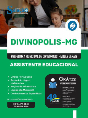 Apostila Prefeitura de Divinópolis - MG em PDF  - Assistente Educacional - Imagem 1