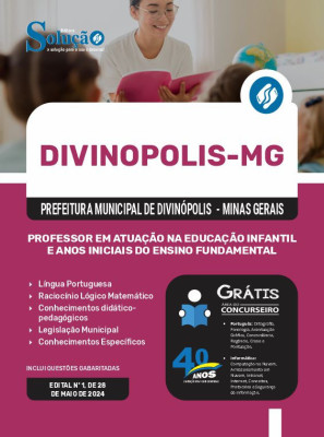 Apostila Prefeitura de Divinópolis - MG em PDF  - Professor em Atuação na Educação Infantil e Anos iniciais do Ensino Fundamental - Imagem 1