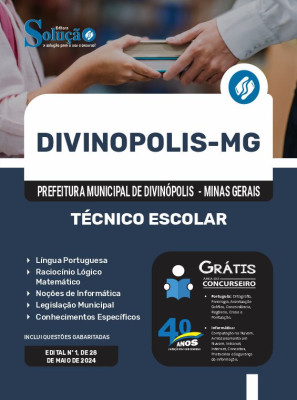 Apostila Prefeitura de Divinópolis - MG  - Técnico Escolar - Imagem 3