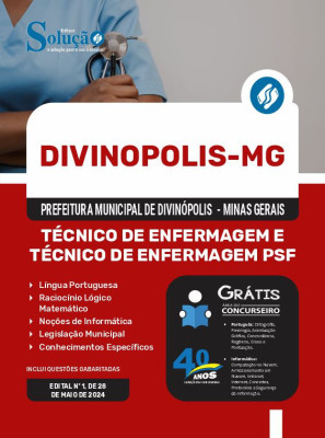 Apostila Prefeitura de Divinópolis - MG em PDF  - Técnico de Enfermagem e Técnico de Enfermagem PSF - Imagem 1