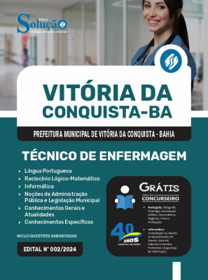 Apostila Prefeitura de Vitória da Conquista - BA  - Técnico de Enfermagem - Imagem 3