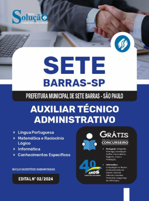 Apostila Prefeitura de Sete Barras - SP  - Auxiliar Técnico Administrativo - Imagem 3