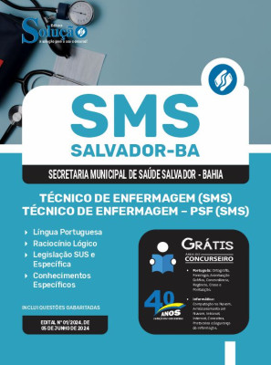 Apostila SMS Salvador  - Técnico de Enfermagem (SMS) e Técnico de Enfermagem - PSF (SMS) - Imagem 3