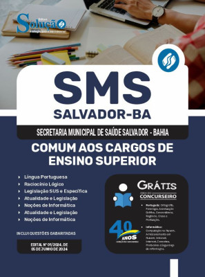 Apostila SMS Salvador em PDF  - Comum aos Cargos de Ensino Superior - Imagem 1