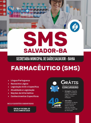 Apostila SMS Salvador  - Farmacêutico (SMS) - Imagem 3
