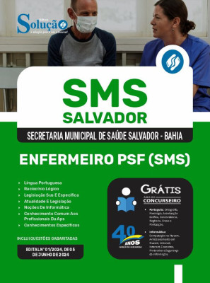 Apostila SMS Salvador em PDF  - Enfermeiro PSF (SMS) - Imagem 1