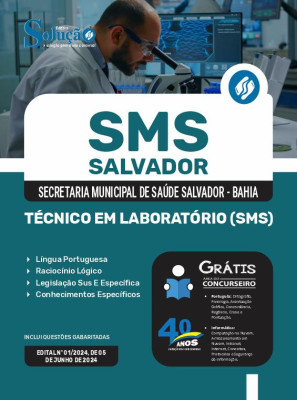 Apostila SMS Salvador em PDF  - Técnico em Laboratório (SMS) - Imagem 1