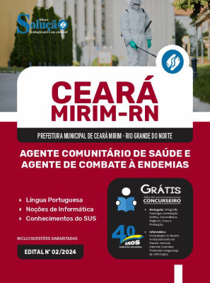 Apostila Prefeitura de Ceará Mirim - RN em PDF  - Agente Comunitário de Saúde e Agente de Combate à Endemias - Imagem 1