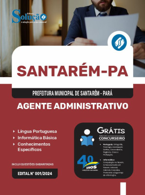 Apostila Prefeitura de Santarém - PA  - Agente Administrativo - Imagem 3
