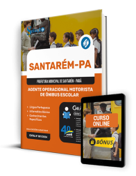 Capa Apostila Prefeitura de Santarém - PA  - Agente Operacional Motorista de Ônibus Escolar