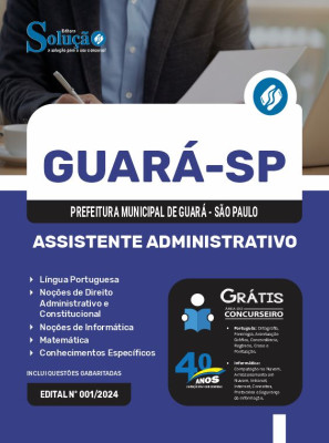 Apostila Prefeitura de Guará - SP  - Assistente Administrativo - Imagem 3