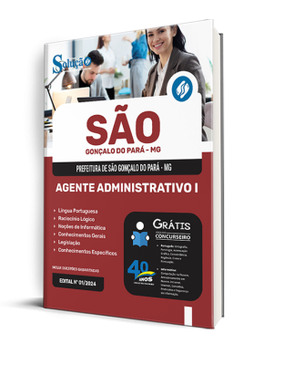 Apostila Prefeitura de São Gonçalo do Pará - MG  - Agente Administrativo I - Imagem 2