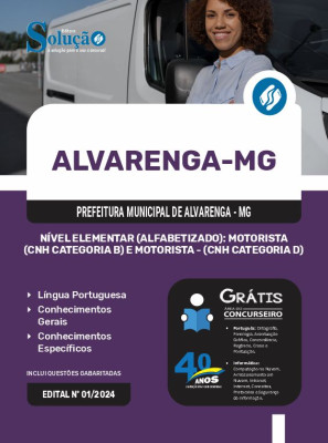 Apostila Prefeitura de Alvarenga - MG  - Nível Elementar (Alfabetizado): Motorista - Imagem 3