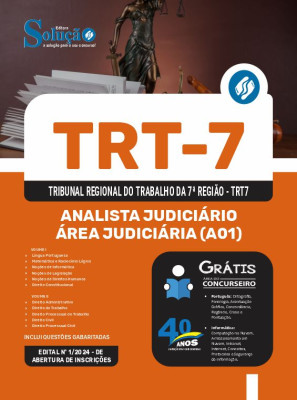Apostila TRT7  - Analista Judiciário - Área Judiciária (A01) - Imagem 3