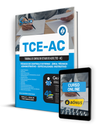 Capa Apostila TCE-AC  - Técnico de Controle Externo - Área: Técnico Administrativo - Especialidade: Instrutivo (Cargo 19)