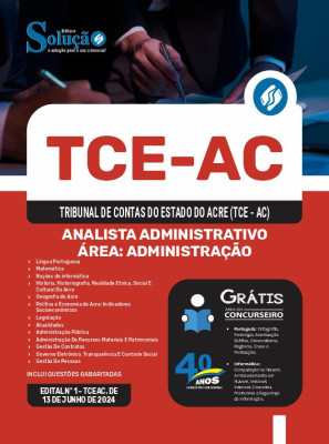 Apostila TCE-AC  - Analista Administrativo - Área: Administração (Cargo 1) - Imagem 3