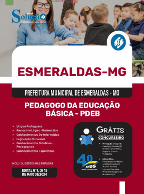 Apostila Prefeitura de Esmeraldas - MG  - Pedagogo da Educação Básica - PDEB - Imagem 3