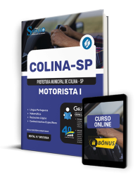 Capa Apostila Prefeitura de Colina - SP  - Motorista I