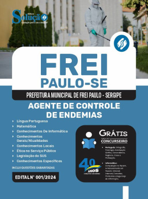 Apostila Prefeitura de Frei Paulo - SE em PDF  - Agente de Controle de Endemias - Imagem 1