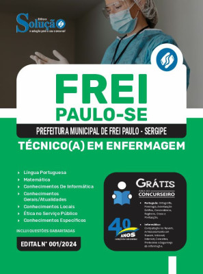 Apostila Prefeitura de Frei Paulo - SE em PDF  - Técnico(a) em Enfermagem - Imagem 1