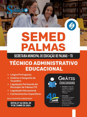 Apostila SEMED Palmas - TO  - Técnico Administrativo Educacional - Imagem 3