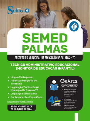 Apostila SEMED Palmas - TO  - Técnico Administrativo Educacional (Monitor de Educação Infantil) - Imagem 3